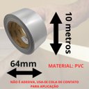 Ver imagem 3 de Fita de Borda Aluminium Prateada Metalica 64mm X 10m Moveis Acabamento Metalico Aluminio