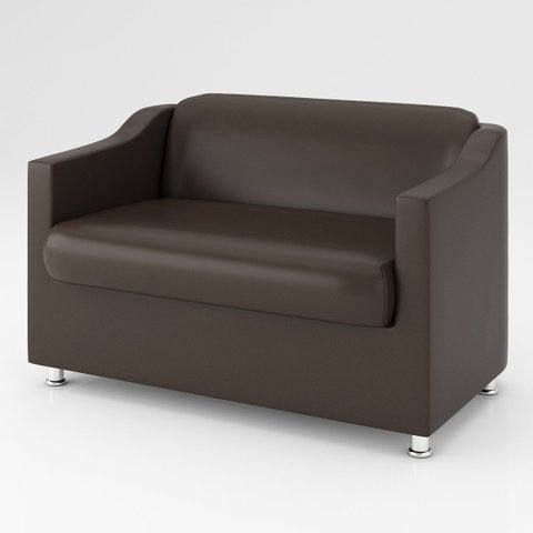 Namoradeira Bia Recepção Clinica Medica – Balaqui Decor Cor:Marrom