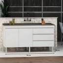 Ver imagem 5 de Gabinete Cozinha 114cm Multiuso 100% Mdf 3 Gavetas 2 Portas:branco