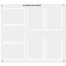 Quadro de Aviso Gestão com 7 Displays A4 Acrílico Branco - 1