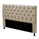 Ver imagem 1 de Cabeceira Estofada Box Casal Queen Size 160cm Linho Areia