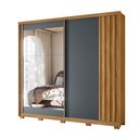 Ver imagem 7 de Guarda Roupa Casal 2 Portas Deslizantes com Espelho 3 Gavetas Freijo / Cinza Dhara - Moval