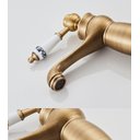 Ver imagem 2 de Torneira Banheiro Luxo Monocomando Bronze Porcelana Elegante