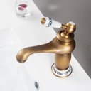 Ver imagem 6 de Torneira Banheiro Luxo Monocomando Bronze Porcelana Elegante