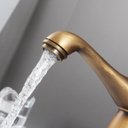 Ver imagem 5 de Torneira Banheiro Luxo Monocomando Bronze Porcelana Elegante