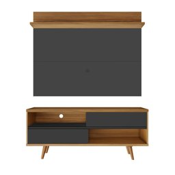 Conjunto para Sala Rack NT1180 e Painel de TV NT1185 Freijó/Preto Notável Móveis - 4