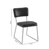 Cadeira Roma com Aço/ Tecido Couríssimo - Preto - 4