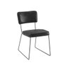Cadeira Roma com Aço/ Tecido Couríssimo - Preto - 1