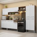 Ver imagem 1 de Armário de Cozinha Completa 293cm Rustic/branco Emilly Madesa 01 Rustic/branco