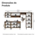Ver imagem 5 de Armário de Cozinha Completa 293cm Rustic/branco Emilly Madesa 01 Rustic/branco