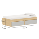 Ver imagem 2 de Cama com Duas Gavetas Solteiro Linha Play Quater