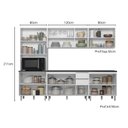 Ver imagem 2 de Cozinha Modulada Completa com Tampo 280cm 7 Peças Evidence Poliman Móveis