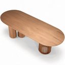 Ver mais imagens de Mesa de Jantar 8 Lugares Oval Base Orgânica Ripada 240cm Speranza B05 Amêndoa Cinamomo - Lyam