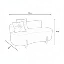 Ver imagem 4 de Conjunto 2 Poltronas + Sofá Curvo Orgânico Luna Veludo - Montanaris Decor