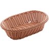 Kit 2 Cestas Porta Pão 24x17cm Oval Rattan Plástico Forro Tecido Cesto Lyor - 5
