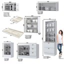 Ver imagem 4 de Cozinha Completa Americana 7 Peças com Cristaleira Branco - Móveis Henn Branco