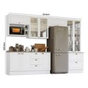 Ver imagem 5 de Cozinha Completa Americana 7 Peças com Cristaleira Branco - Móveis Henn Branco