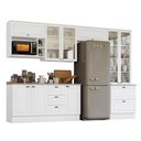 Ver imagem 1 de Cozinha Completa Americana 7 Peças com Cristaleira Branco - Móveis Henn Branco