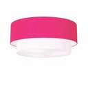 Ver imagem 1 de Plafon Duplo Cilíndrico Vivare Md-3064 Cúpula Tecido 70x60cm - Bivolt Rosa-pink-branco 127/220v