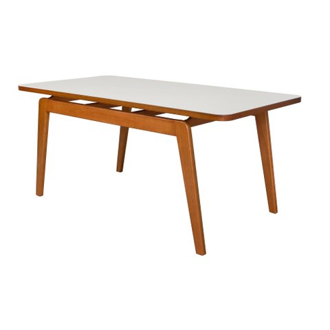 Mesa de Jantar 4 Lugares Retangular Belem Base Madeira