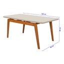 Ver imagem 5 de Mesa de Jantar 4 Lugares Retangular Belem Base Madeira
