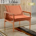 Ver imagem 1 de Poltrona Decorativa Jasmim Vivaro Decor Suede Terracota