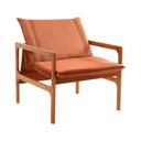 Ver imagem 3 de Poltrona Decorativa Jasmim Vivaro Decor Suede Terracota