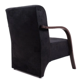 Poltrona Santa Rita Braço de Mdf Suede Preto - 2 Poltrona Santa Rita Braço de Mdf Suede Preto - 2