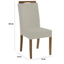 Ver imagem 3 de Kit 6 Cadeiras Estofadas 100% Madeira Heloísa Suede Bege