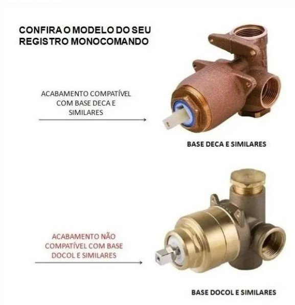 Acabamento para Registro Ducha Chuveiro Monocomando Padrão Base Deca Rose-gold Metal Premium Pmx - 3