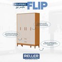 Ver mais imagens de Kit Quarto de Bebê Flip 4 Portas 2 Gavetas Amadeirado Reller Móveis Berço Americano Danny
