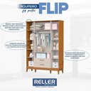 Ver imagem 4 de Kit Quarto de Bebê Flip 4 Portas 2 Gavetas Amadeirado Reller Móveis Berço Americano Danny