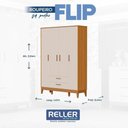 Ver imagem 7 de Kit Quarto de Bebê Flip 4 Portas 2 Gavetas Amadeirado Reller Móveis Berço Americano Danny