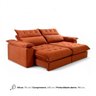 Sofá Retrátil e Reclinável Molas Ensacadas 2,30m Orquídea Vivaro Decor Suede Terracota - 9