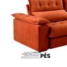 Sofá Retrátil e Reclinável Molas Ensacadas 2,30m Orquídea Vivaro Decor Suede Terracota - 6