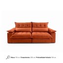 Ver mais imagens de Sofá Retrátil e Reclinável Molas Ensacadas 2,30m Orquídea Vivaro Decor Suede Terracota