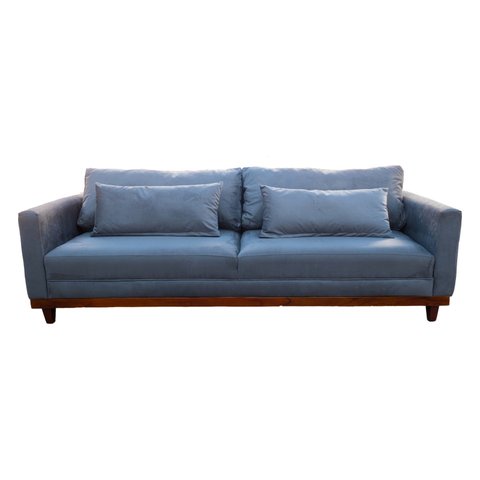 Sofá Chesterfield London 2,20m - Veludo Prata / Recepção, Moveis, Sala, Decoração