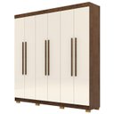 Ver imagem 1 de Guarda Roupa Casal 218cm 6 Portas Elegance Imbuia/champanhe - Vila Rica