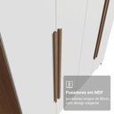 Ver imagem 6 de Guarda-Roupa Solteiro 4 Portas Batentes Rustic/Branco/Rustic Netuno Madesa
