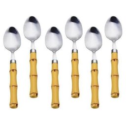 Colher De Café De Bambu Linha Asper Com 6 Atj05Cf - 2
