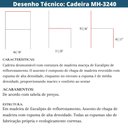 Ver imagem 5 de Cadeira Mh-3240 Herval Madeira Maciça Amêndoa Assento Estofado em Linho Cinza Claro C1