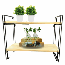 Nicho Prateleira Pinus 25 Cm X 49 Cm - Super Luxo C/suporte Preto - 2