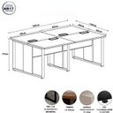 Ver imagem 3 de Plataforma de Trabalho 4 Lugares 1,80m X 1,20m Pé Metal F5 Cor:nogal com Preto