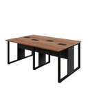 Ver imagem 6 de Plataforma de Trabalho 4 Lugares 1,80m X 1,20m Pé Metal F5 Cor:nogal com Preto