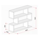 Ver imagem 2 de Nicho Zig P15cm Minimalista Preto Mdf Organizador Escritório Quarto Sala - Rufatto Decorações