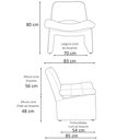 Ver imagem 4 de Kit Poltrona com Puff Bella Linho Off White Mesclado - Nexta Casa