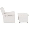 Kit Poltrona com Puff Bella Linho Off White Mesclado - Nexta Casa - 8
