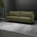 Ver imagem 1 de Sofá Decorativo Karine 3 Lugares Sala de Estar 240cm Pés em Aço Couro Fendi G88 - Gran Belo
