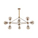 Ver imagem 3 de Lustre Pendente Jabuticaba Dourado Bola Molecular Âmbar Moderno Sala Quarto Salão Inl80