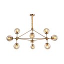 Ver imagem 1 de Lustre Pendente Jabuticaba Dourado Bola Molecular Âmbar Moderno Sala Quarto Salão Inl80